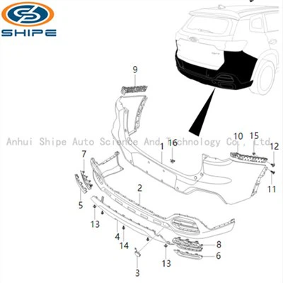 T1A T1D T18 المصد الخلفي والاكسسوارات FOE CHERY TIGGO8 TIGGO8 PRO